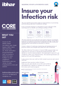 the image displays the importance of prevention of infection and how to insure infection risk